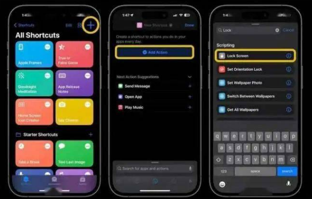 红河苹果14锁屏维修店分享iPhone14升级iOS16.4后如何创建锁屏快捷方式 